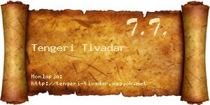 Tengeri Tivadar névjegykártya
