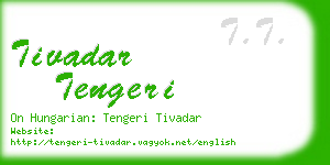 tivadar tengeri business card